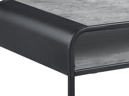 Raziela - Concrete Coffee Table - Black / Gray