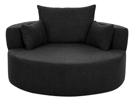 360° Swivel Chair Accent Barrel Chair With Removable Pillows