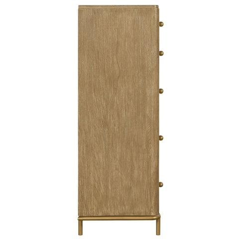 Stevie - Rectangular 5 Drawer Chest - Sand