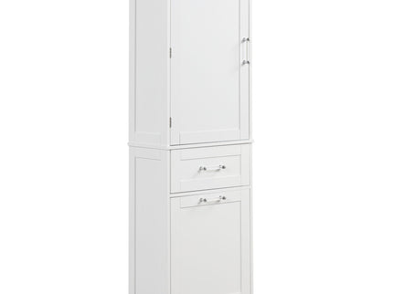 Tall Freestanding Bathroom Storage Cabinet With Adjustable Shelf And 2 Drawers