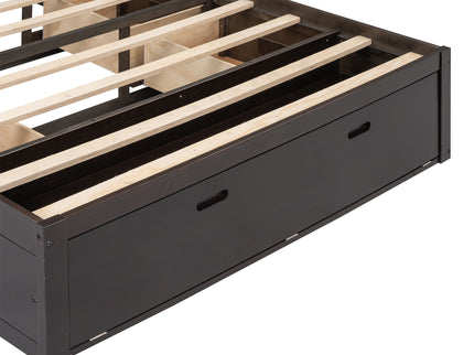 Platform Bed With Storage Headboard, Shoe Rack And 4 Drawers