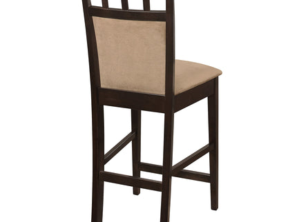 Upholstered Counter Height Stools (Set of 2) - Beige / Brown