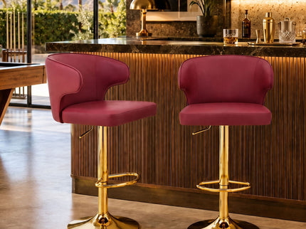 Adjustable Swivel Bar Chair With High Back Support