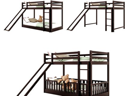 Bunk Bed With Convertible Ladder And Slide