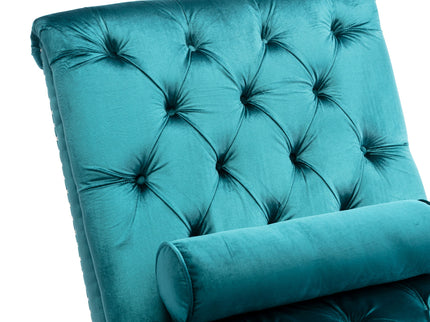 Chaise Lounge Indoor, Button Tufted Upholstered Chaise Lounge Chair With Pillow