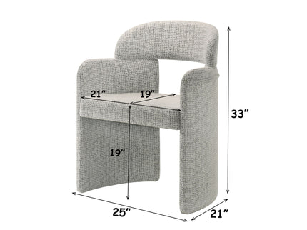 Kyree - Arm Chair (Set of 2) - Ivory / Gray