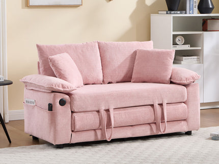 Upholstered Futon Convertible Floor Sofa Bed
