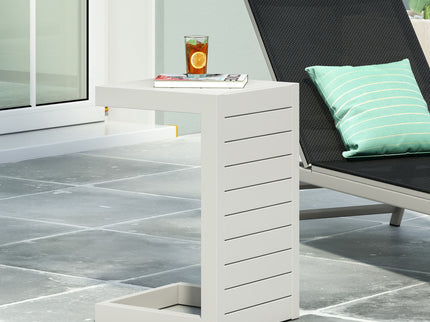 Aluminum Outdoor C - Shaped Side Table For Patio