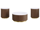 Dark Brown / 3 Pc. Coffee Table, 2 End Tables