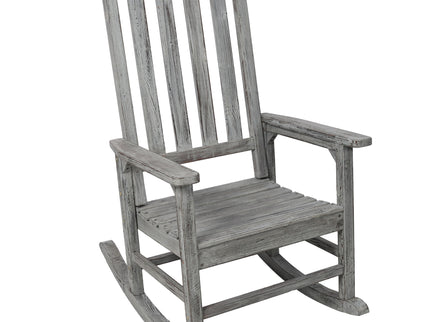 Oversized Porch Rocker Chair With Wide Seat And Tall Backrest