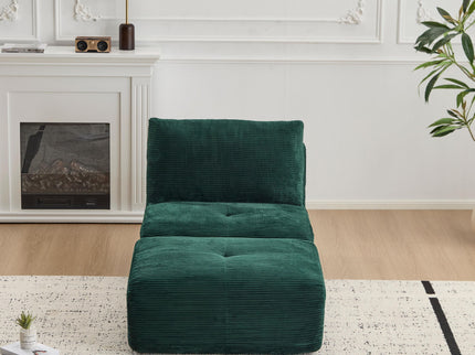 Single Chaise Longue With Movable Ottoman For Living Room