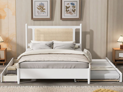 Platform Bed With 2 Big Drawers & Trundle