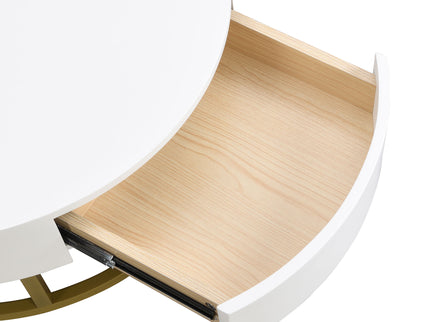 Modern Round Lift-Top Nesting Coffee Tables With 2 Drawers