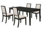 Black / 5 Pc. Table, 4 Chairs