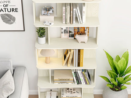 Modern 5 Tier Open Storage Bookcase