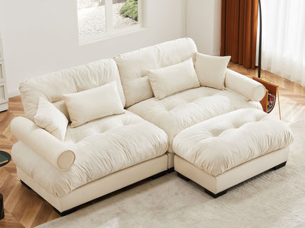 Super Comfort Oversized Modular Sectional Sofa With Movable Ottoman