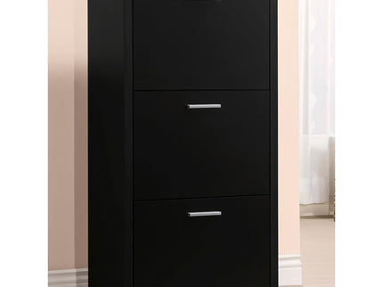 3 Drawer Shoe Rack - Black