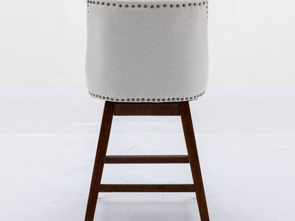 Counter Height Swivel Barstools, 26'' H Seat Height Upholstered Bar Stools (Set of 2), Fabric