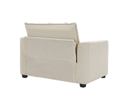 Modern Classic Fabric Single Chair Deep Seat Sofa With Pillow