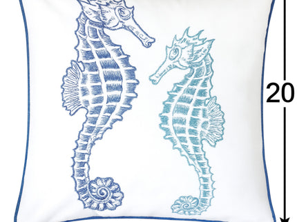 Seahorses Pillow Cover With Matching Back