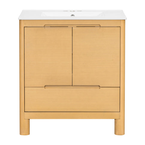 Softened Modern Bathroom Vanity With Sink