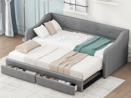 Upholstered Daybed With 2 Drawers