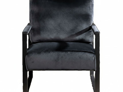 Classic Mid Century Modern Accent Chair With Durable Square Metal Frame, Armchair