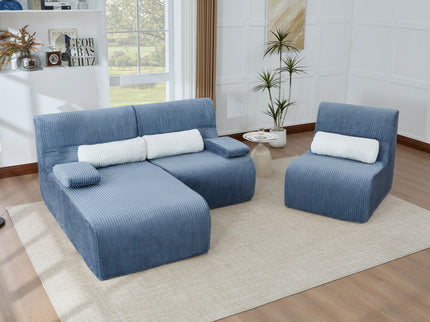 Oversized Sectional Sofa, Living Room Seating With Modular Design