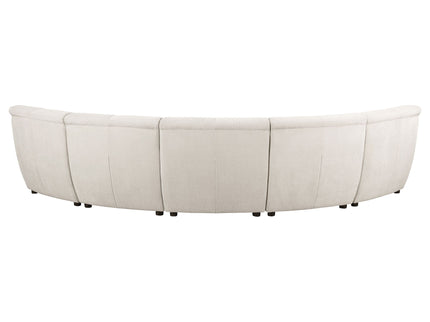 Oliver - 5 Piece Upholstered Sectional Sofa With Curved Silhouette - Ivory