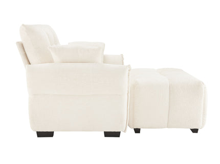 Ergonomic Single Seater Sofa With Ottoman, High Resilience Support Cushions