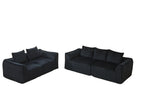 Black / 2 Pc. Sofa, Loveseat