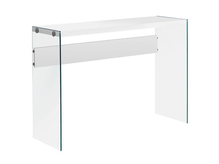 Accent Console Table For Entryway, Glossy Spacious Surface