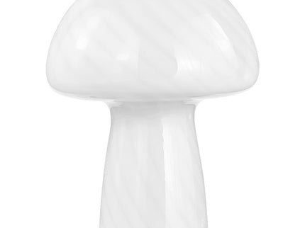 Jonah - Mushroom Shaped Glass Table Lamp - White