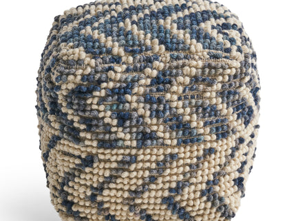 Alina - Wool And Cotton Pouf - Natural