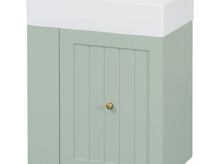 Modern Bathroom Vanity With Sink, Storage Cabinet, Drawer & Side Shelf