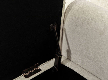 Napped Storage Bench With Rolled Armrest - Griege