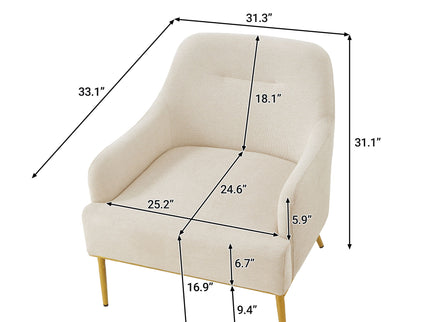 Modern Elegance Accent Chair With Curved Backrest