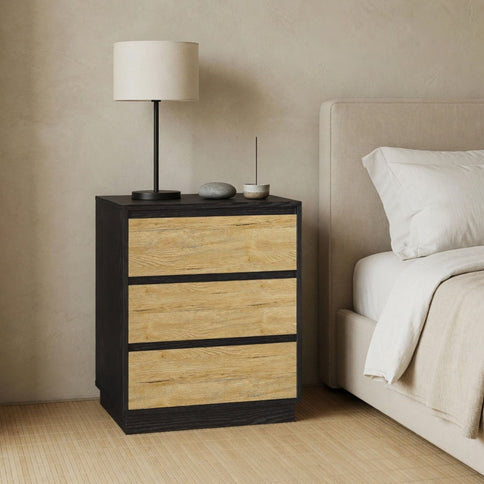 3 Drawer Nightstand, Bedroom Side Table