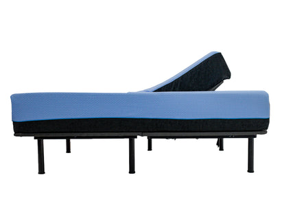 Refresh - 12" Flex Head Latex Foam Hybrid Mattress And Adjustable Base Bundle - Blue - King