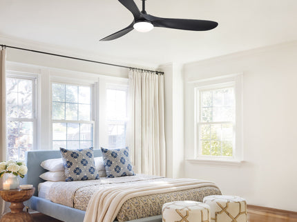 Smart Ceiling Fan With Lights, 3 Blades, Reversible Quiet DC Motor For Indoor