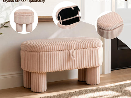 Modern Storage Ottoman Bench For Living Room