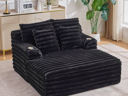 Oversized Chaise Lounge Chair Indoor With Pillows For Living Room
