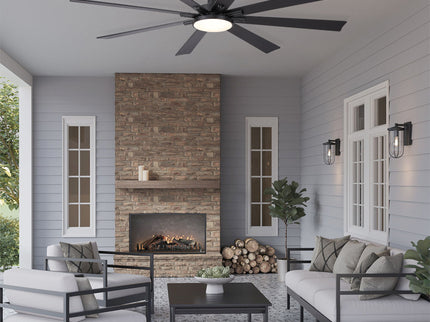 Large Ceiling Fan With Dimmable LED Light 8 Blades Remote Control, Reversible DC Motor
