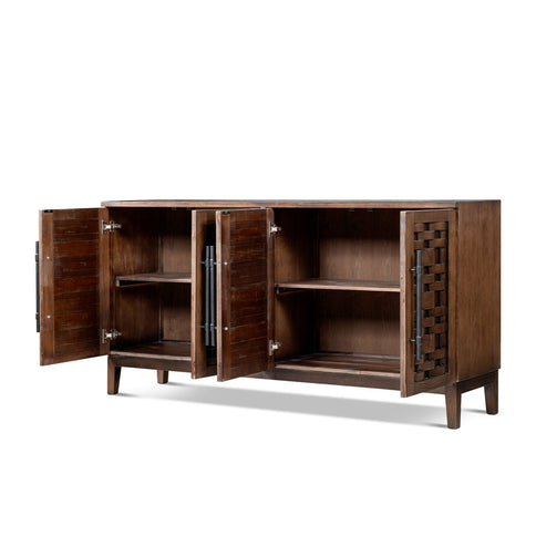 Koa - 4 Door Sideboard - Dark Brown