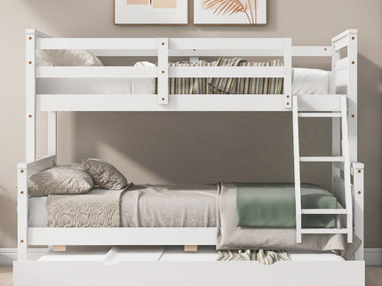 Bunk Bed With Ladder And Safety Guardrail