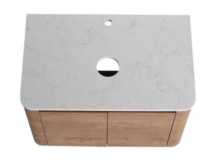 Wall Mounted Bathroom Vanity With Art Sink, 1 Soft Close Door