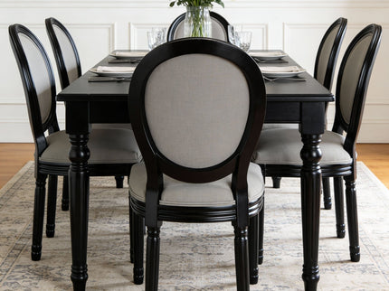Upholstered & Round Back Dining Chairs (Set of 2)