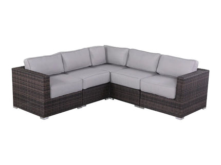 Luxurious Wicker Patio Sectional With Weather Resistant Sunbrella Cushions