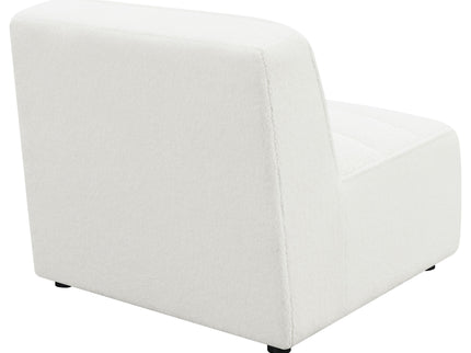 Bonnie - Upholstered Armless Chair With Channel Tufting - Ivory
