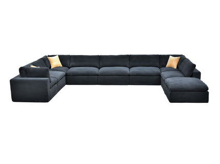 Custom Configuration Modular Sectional With Toss Pillows